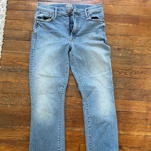 MOTHER Hustler Ankle Fray Jeans Au Revoir, Size 28- Wore 3 times!